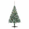 vidaXL Albero di Natale Satinato Preiluminato Palline e Pigne 150 cm