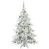 vidaXL Albero di Natale Artificiale con Rami Pieghevoli Bianco 180 cm