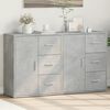 vidaXL Credenze 2 pz Grigio Cemento 60x31x70 cm in Legno Multistrato