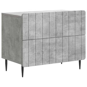 vidaXL Armadio da Notte Grigio Cemento 62 x 34,5 x 49,5 cm
