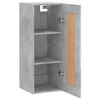vidaXL Mobile a Parete Grigio Cemento 34,5x34x90 cm Legno Multistrato