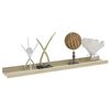 vidaXL Mensole da Parete 2 pz Bianco e Rovere Sonoma 60x9x3 cm