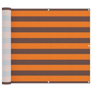 vidaXL Schermo da balcone Arancione e Marrone 100 x 600 cm