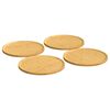 vidaXL Piatti per Pizza 4 pz &Oslash;32x1,5 cm in Bamb&ugrave;