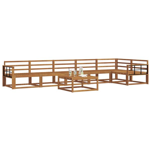 vidaXL Set di divani da esterno 7 pcs Naturale