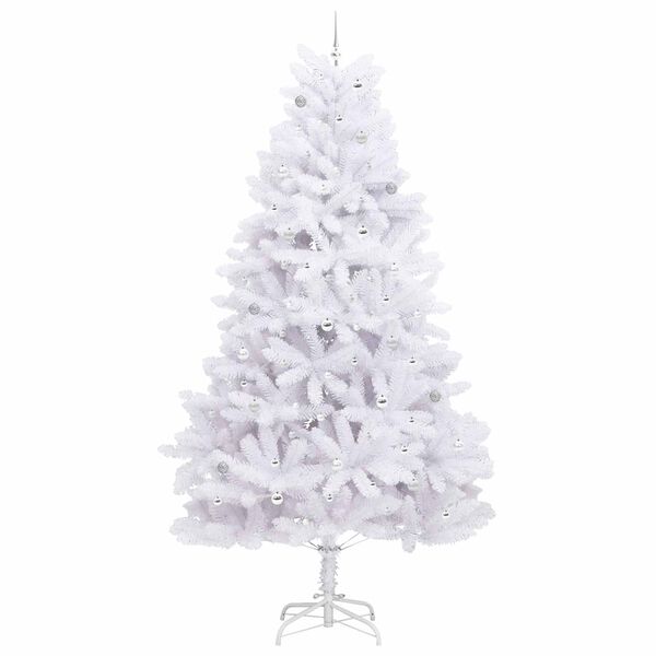 vidaXL Albero di Natale Artificiale con Rami Pieghevoli Bianco 300 cm