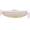 vidaXL Tappetini per scale 15 pz 56x17x3 cm Crema Semicircolari