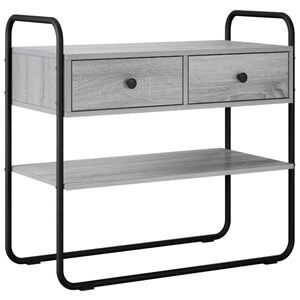vidaXL Tavolo consolle Sonoma grigio 80 x 40 x 75 cm