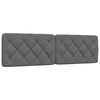 vidaXL Cuscino Testiera Grigio Scuro 180 cm in Tessuto