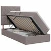 vidaXL Letto con contenitore e materasso Tortora 90 x 200 cm Tessuto