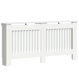 vidaXL Copertura per radiatori Bianco Lucido 172 x 19 x 81,5 cm