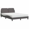 vidaXL Giroletto senza Materasso Zadar Grigio 140x190 cm in Similpelle