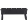 vidaXL Letto Rialzato con Gambe e 5 Vasi 118x25x50 cm Polyrattan Nero