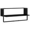 vidaXL Scaffale da parete A parete Rovere nero 65 x 25 x 30 cm