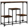 vidaXL Tavolo Consolle Rovere Fumo 89,5x28x76 cm Legno Multistrato