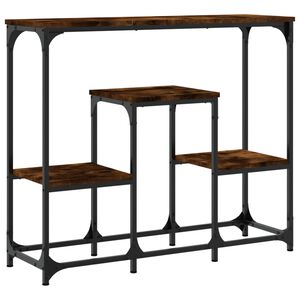 vidaXL Tavolo Consolle Rovere Fumo 89,5x28x76 cm Legno Multistrato