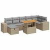 vidaXL Set Divano da Giardino 5 pz con Cuscini Beige Polyrattan Acacia