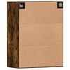 vidaXL Armadietti a Parete 2 pz Rovere Fumo in Legno Multistrato