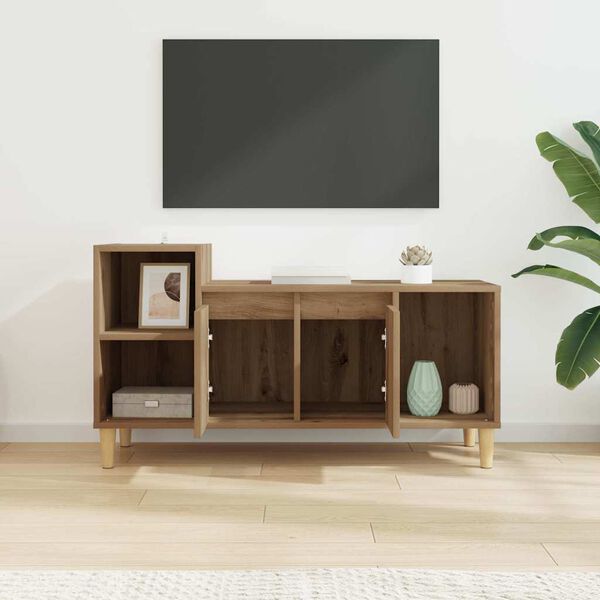 vidaXL Mobile TV Rovere artigianale 100 x 35 x 55 cm Legno multistrato