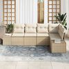 vidaXL Set Divano da Giardino 5 pcs Beige polyrattan