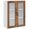 vidaXL Mobile in vetro da parete PORTO Legno antico 80 x 31 x 100 cm
