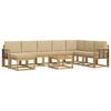 vidaXL Set di divani da esterno 9 pz Bianco e Beige