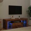 vidaXL Mobile Porta TV con LED Legno Antico 120x36,5x40 cm Multistrato