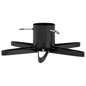 vidaXL Supporto per Albero di Natale Nero 50 x 50 x 15,5 cm Acciaio