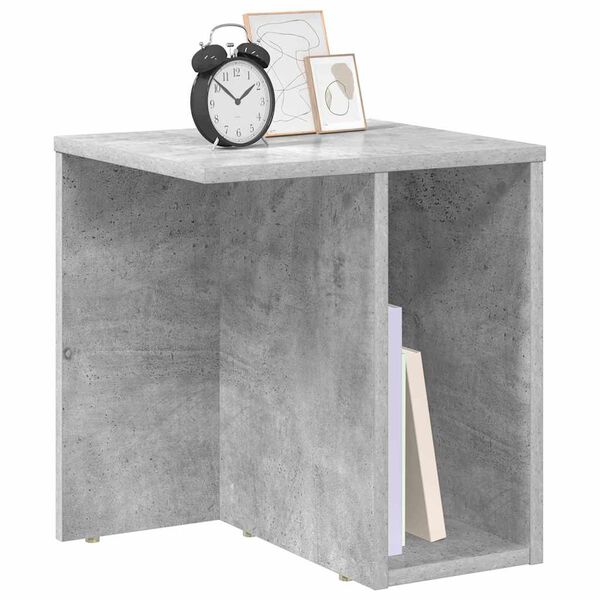 vidaXL Tavolino Grigio cemento 37 x 32 x 40 cm Legno multistrato