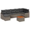 vidaXL Set Divano da Giardino 8 pz Grigio polyrattan