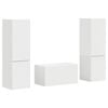 vidaXL Set mobile TV 5 pz Bianco Legno ingegnerizzato