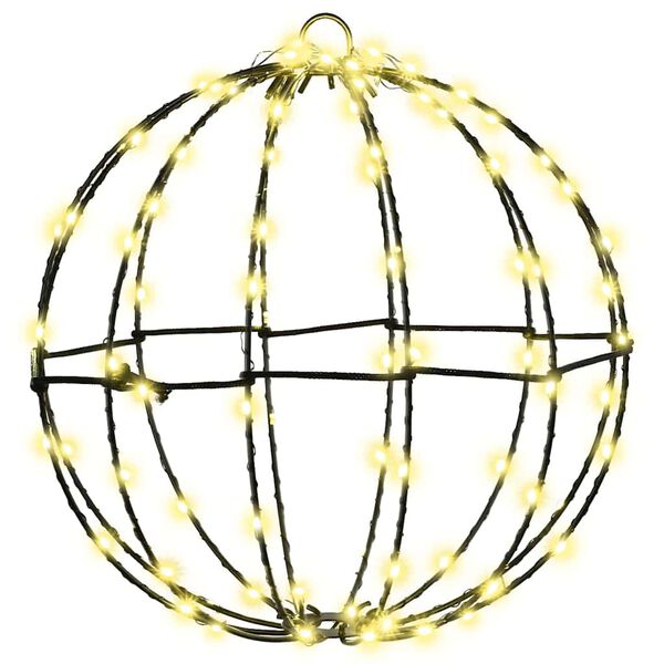 vidaXL Palla con 192 LED 2 pcs Bianco caldo 30 x 30 x 32 cm Metallo