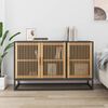 vidaXL Credenza Nera 105x30x65 cm in Legno Multistrato
