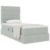 vidaXL Letto con contenitore e materasso Grigio chiaro 100 x 200 cm