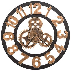 vidaXL Orologio da Parete in Metallo 58 cm Dorato e Nero