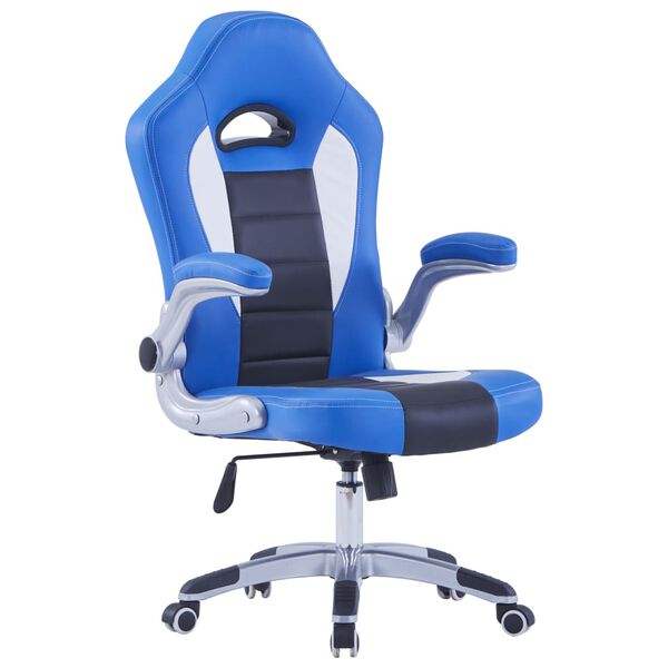 vidaXL Sedia da Gaming Blu in Similpelle