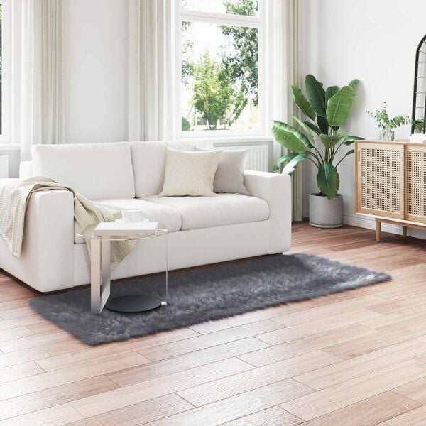 vidaXL Tappeto Pecora Tafalla Antracite 80 x 200 cm Poliestere