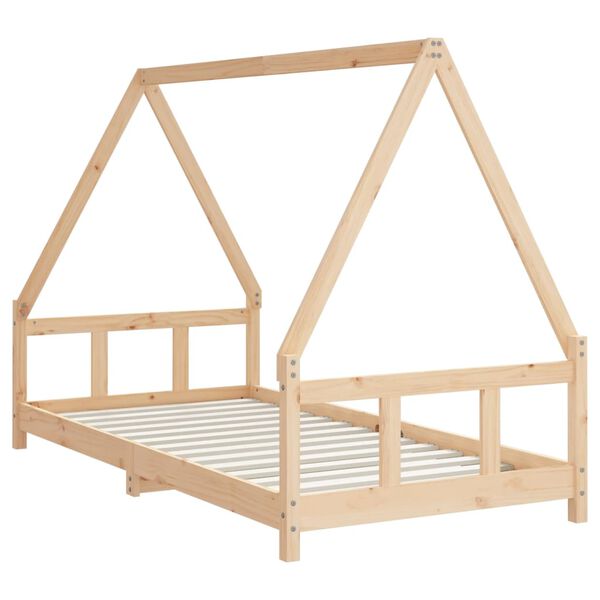 vidaXL Giroletto per Bambini 90x190 cm in Legno Massello di Pino