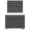 vidaXL Giroletto a Molle con Materasso Grigio Scuro 80x200 cm Tessuto