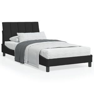 vidaXL Letto con Materasso Hanko Nero 100x200 cm in Velluto