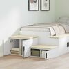 vidaXL Armadio 2 pcs Bianco 108 x 41 x 40 cm Legno multistrato