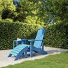 vidaXL Sedia da Giardino Adirondack con Poggiapiedi Blu Acqua in HDPE