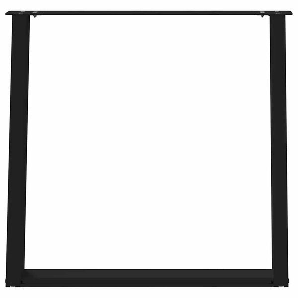 vidaXL Gambe per tavolo da pranzo a forma di U 2 pz nere 80x(72-73) cm in acciaio