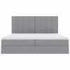 vidaXL Letto con contenitore e materasso Grigio chiaro 200 x 200 cm