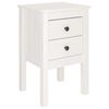 vidaXL Comodino Bianca 40x35x61,5 cm in Legno Massello di Pino
