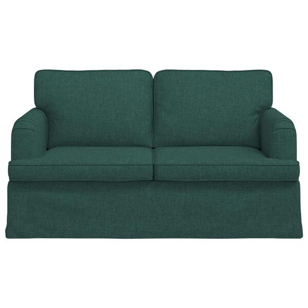 vidaXL Divano Verde Scuro 144 x 80 x 85 cm Tessuto