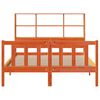 vidaXL Letto Libreria senza Materasso Marrone Cera 135x190 cm in Pino