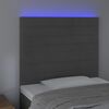 vidaXL Testiera a LED Grigio Scuro 90x5x118/128 cm in Velluto
