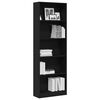 vidaXL Libreria Rovere Nero 60 x 24 x 176 cm Legno multistrato