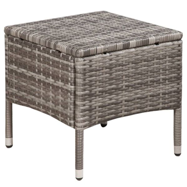 vidaXL Set da Bistrot 3 pz in Polyrattan Grigio